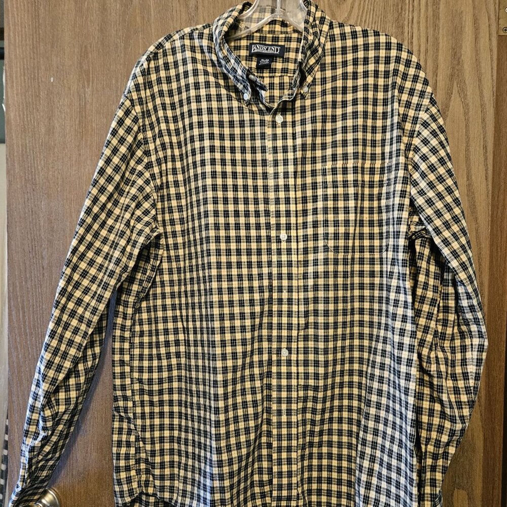 Land's End Men's Lg Button Down Shirt